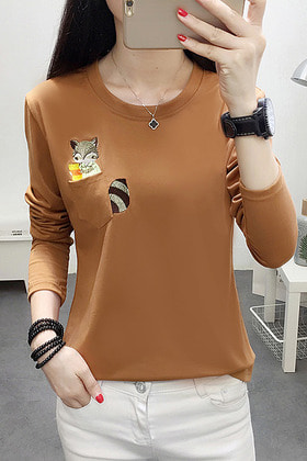 F301MD14 포켓 다람쥐 티셔츠(3색상)